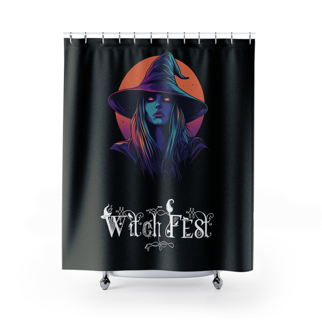 Mystical Witch Curtain - Enchanting Bathroom Decor, Halloween Shower Curtain, Witch Decor, Spooky Home Accents, WitchFest