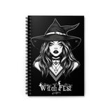 Witch Notebook for Girls, Magic Journal, Spell Book, Kids Planner, Witchcraft Diary - Ruled Line Spiral Notebook