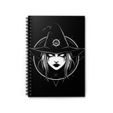 Witch Notebook, Magic Journal, Spell Book, Halloween Planner, Witchcraft Diary - Ruled Line Spiral Notebook