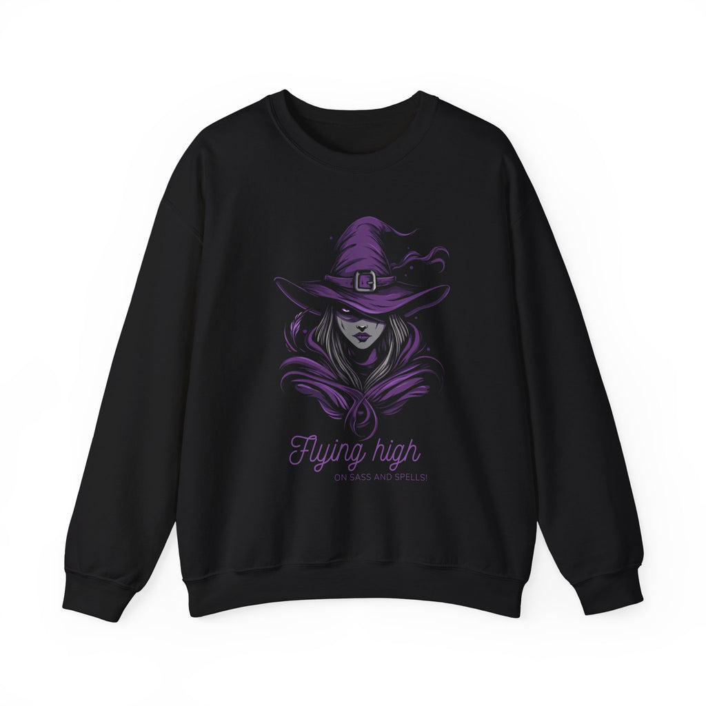 Witchy Vibes Crewneck Sweatshirt, Cozy Halloween Apparel, Unisex Sweatshirt, Witch Design, Gift for Witches