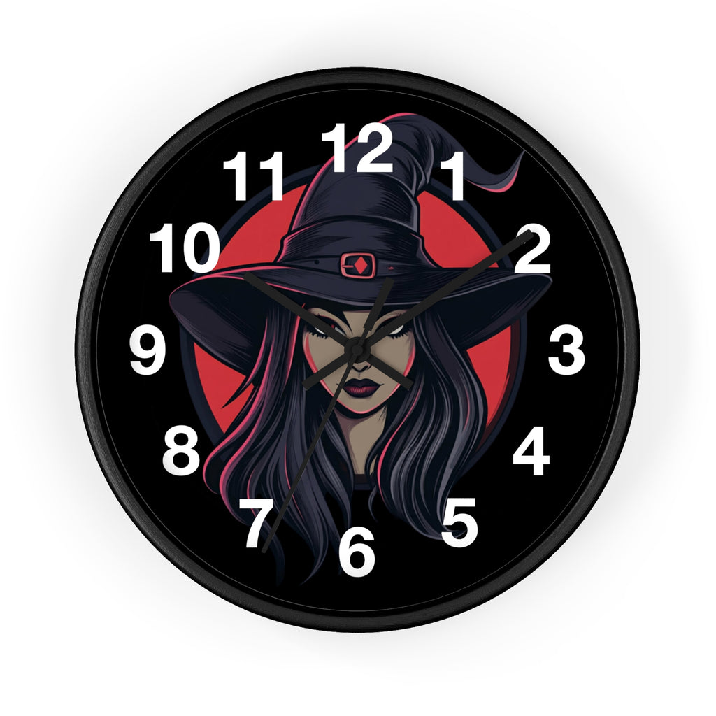 Mystical Witch Wall Clock, Perfect for Halloween Decor, Boho Home, Witch Aesthetic, Unique Gift for Witch Lovers, Spooky Wall Decor