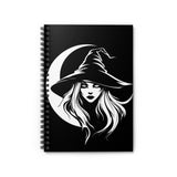 Witch Notebook, Magic Journal, Spell Book, Halloween Planner, Witchcraft Diary - Ruled Line Spiral Notebook