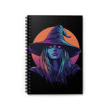 Witch Notebook, Magic Journal, Spell Book, Halloween Planner, Witchcraft Diary - Ruled Line Spiral Notebook